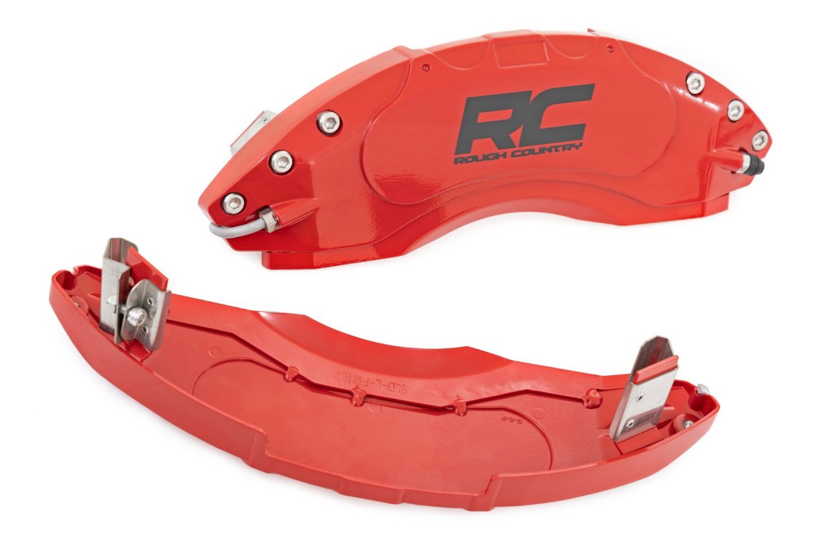 Jeep Wrangler Caliper Covers - Front and Rear - Rough Country - Red - '07-'10